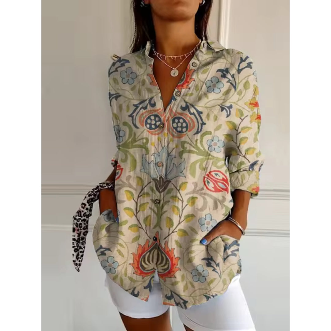 RIA™️ | CASUAL BLOUSE WITH FLORAL PRINT