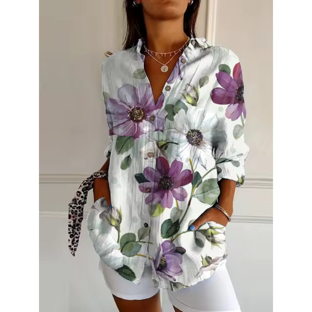 RIA™️ | CASUAL BLOUSE WITH FLORAL PRINT