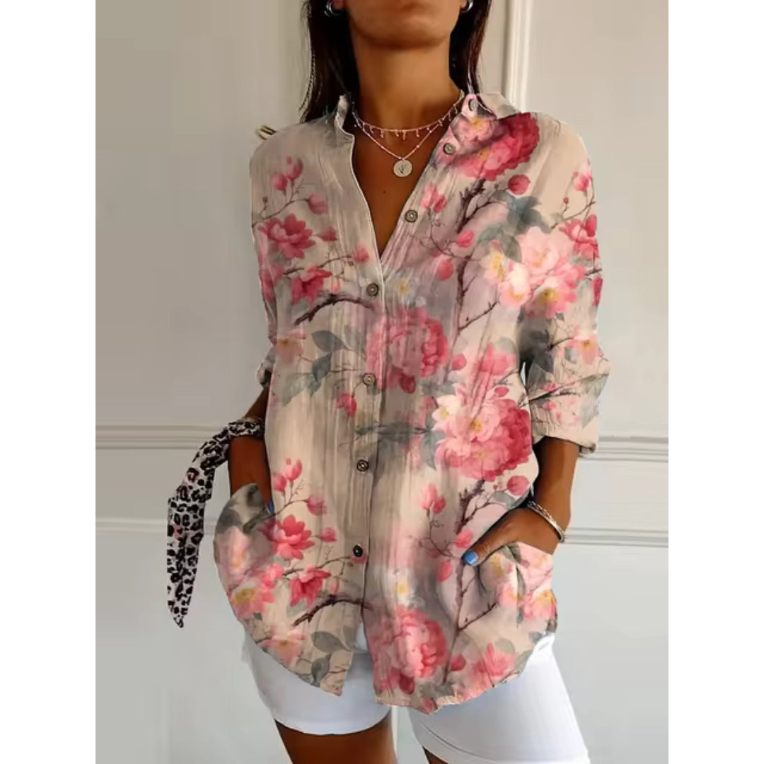 RIA™️ | CASUAL BLOUSE WITH FLORAL PRINT