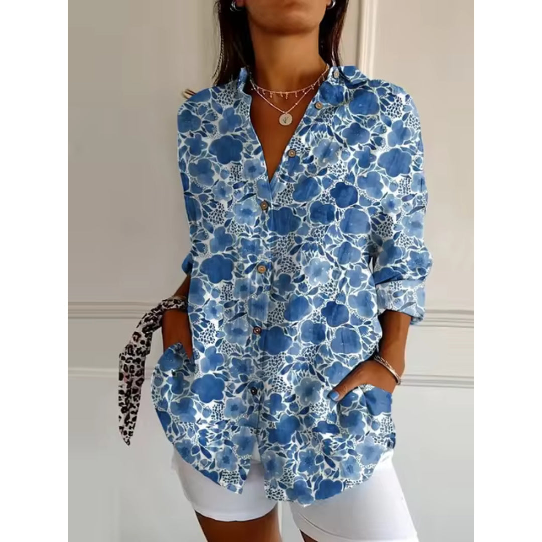 RIA™️ | CASUAL BLOUSE WITH FLORAL PRINT